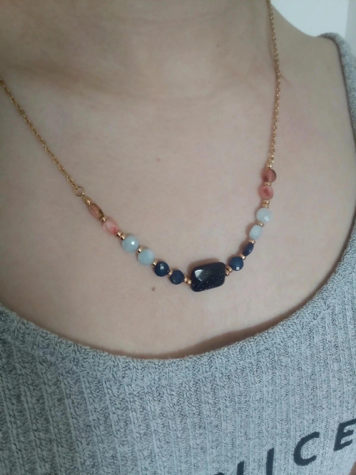 Collier bohème en pierres naturelles – photo 2